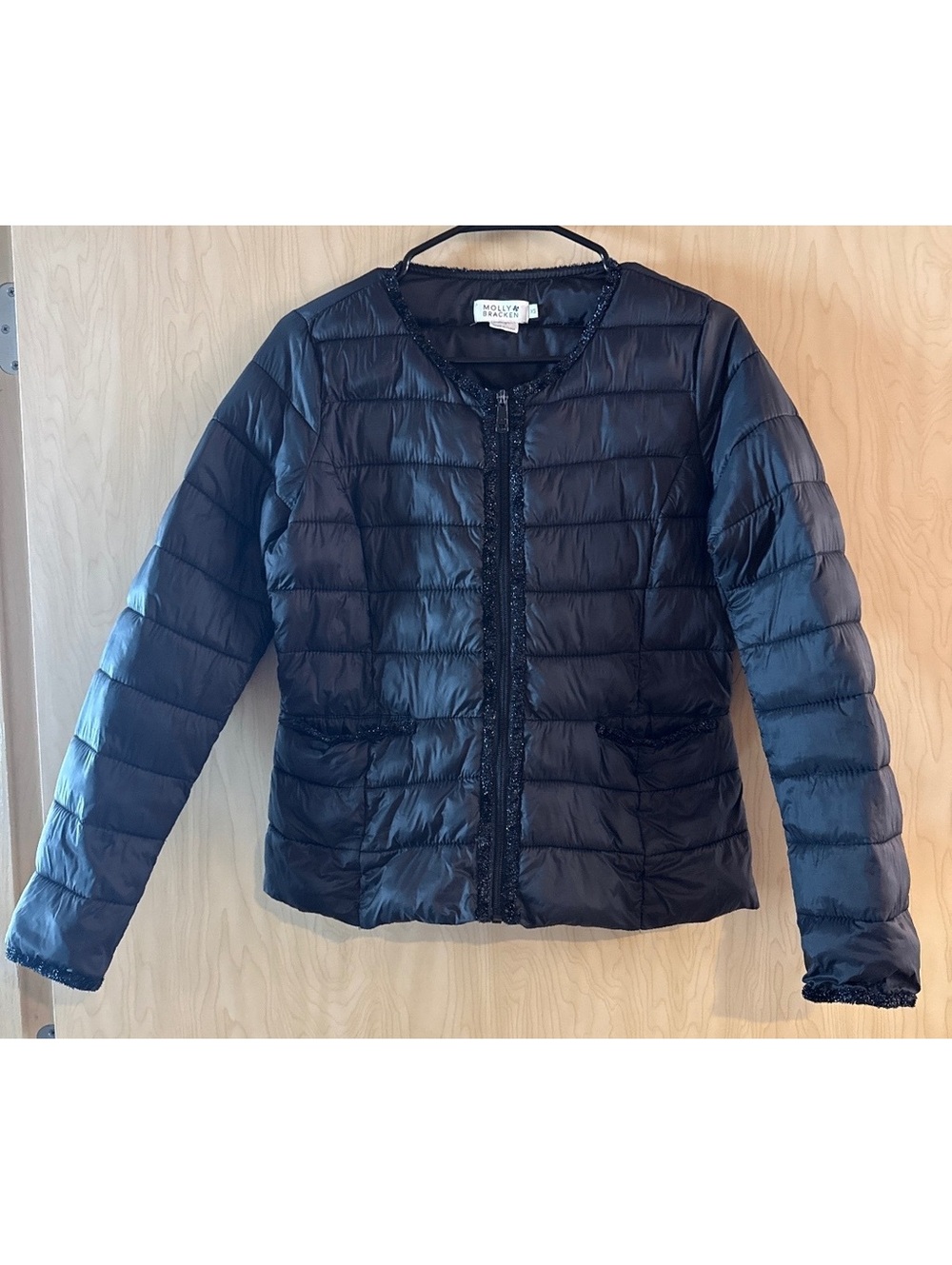 Molly bracken blazer puffer jacket black size XS